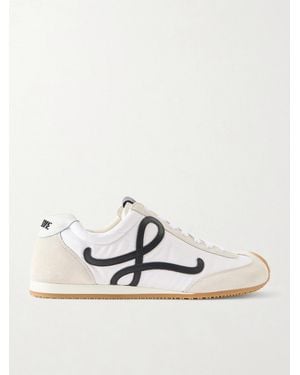 Loewe Ballet Runner 2.0 Logo-Appliquéd Shell, Suede And Leather Trainers - Natural
