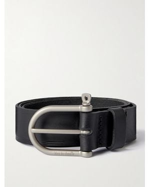 Bleu De Chauffe 3.5Cm Manille Leather Belt - Black