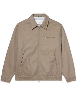 NN07 Gideon 80038 Organic Cotton-Twill Blouson Jacket - Natural