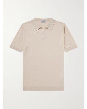 John Smedley Noah Sea Island Cotton Polo Shirt - Natural