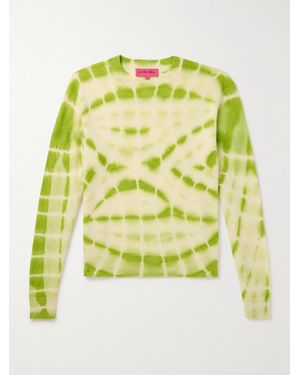 The Elder Statesman Trance Tie-Dyed Cashmere Jumper - Metallic