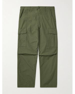 Orslow Straight-Leg Cotton-Ripstop Cargo Trousers - Green