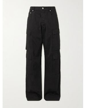 Rick Owens Jeans Cargo A Gamba Dritta - Nero