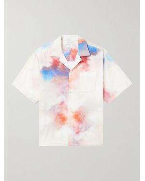 John Elliott Convertible-Collar Printed Cotton-Blend Voile Shirt - White