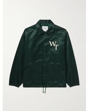WTAPS Logo-Appliquéd Cotton-Blend Sateen Coach Jacket - Green