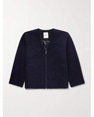 LE17SEPTEMBRE Wool-Blend Bouclé Jacket - Blue