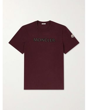 Moncler Logo-Print Cotton-Jersey T-Shirt - Red