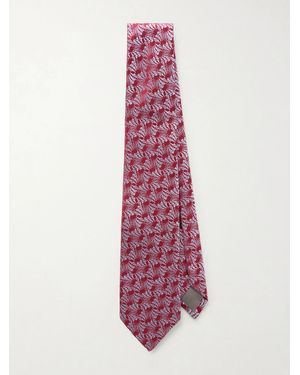 Charvet 8.5Cm Silk-Jacquard Tie - Purple