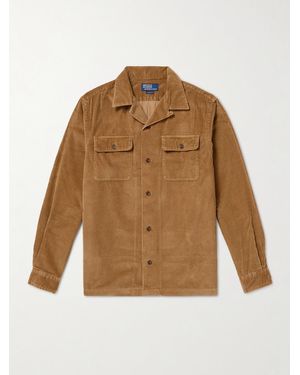 Polo Ralph Lauren Convertible-Collar Cotton-Corduroy Shirt - Natural