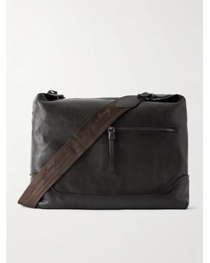 Berluti Un Jour Textured-Leather Messenger Bag - Black