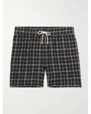 Portuguese Flannel Shorts A Gamba Dritta - Nero