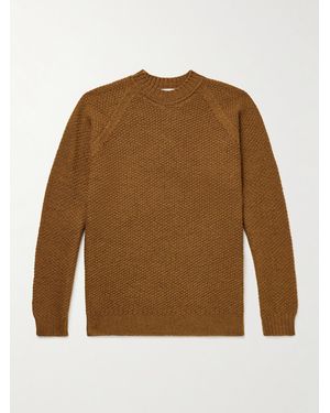 John Smedley Textured-Knit Wool Jumper - Brown