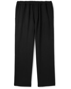 SSAM Straight-Leg Wool-Twill Pants - Black