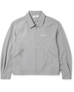 CHERRY LA Logo-Embroidered Shell Jacket - Gray