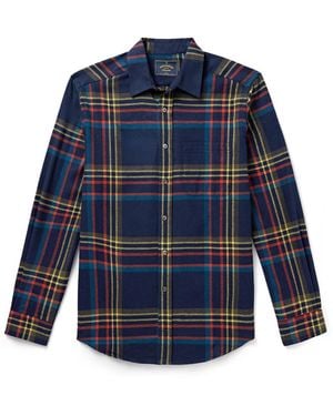 Portuguese Flannel Fontana Checked Cotton-Flannel Shirt - Blue