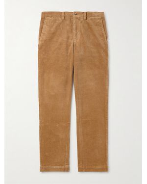 Polo Ralph Lauren Bedford Slim-Fit Straight-Leg Cotton-Blend Corduroy Trousers - Natural