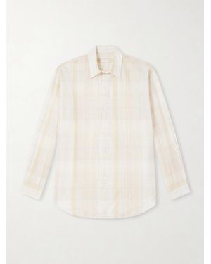 Kaptain Sunshine Checked Cotton-flannel Shirt - Natural