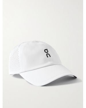 On Shoes Court Logo-appliquéd Perforated Recycled-shell Tennis Cap - White