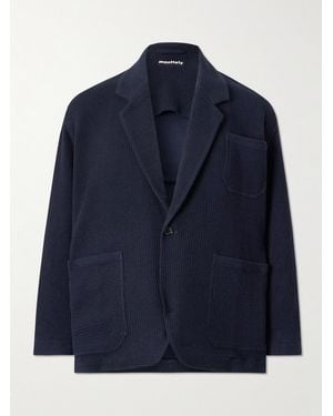 Monitaly Sakko aus Seersucker - Blau
