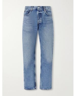 Agolde Magnus Straight-Leg Distressed Organic Cotton Jeans - Blue