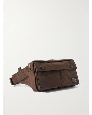 Porter-Yoshida and Co Smoky Waist Cordura Duck Belt Bag - Brown