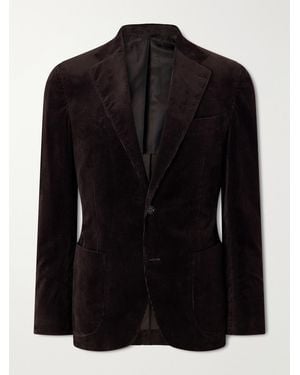 De Petrillo Forcella Cotton-Blend Corduroy Suit Jacket - Black