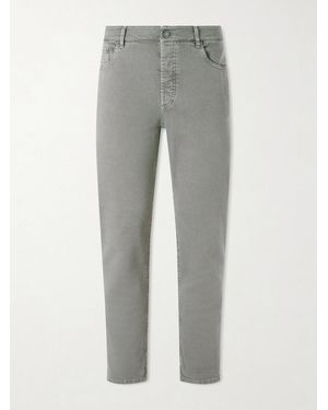 Brunello Cucinelli Slim-Fit Cotton-Blend Jeans - Grey
