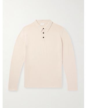 Sunspel Sea Island Cotton-jersey Polo Shirt - Natural