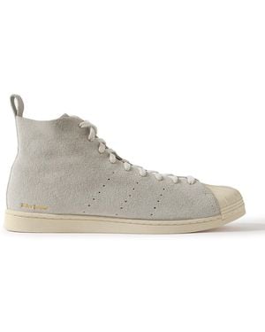 adidas Originals Wales Bonner Superstar Hi Perforated Suede High-Top Sneakers - White