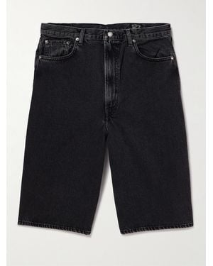 Orslow Super Dad's Wide-Leg Denim Shorts - Black