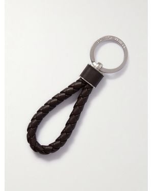Bottega Veneta Tone And Braided Leather Key Fob - Brown