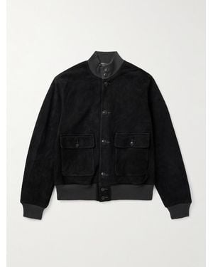 RRL Mason Suede Jacket - Black