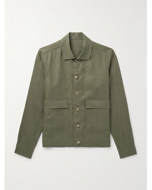 De Petrillo Linen Jacket - Green