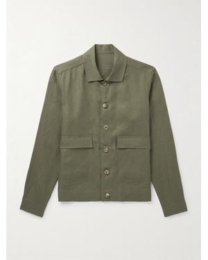 De Petrillo Linen Jacket - Green