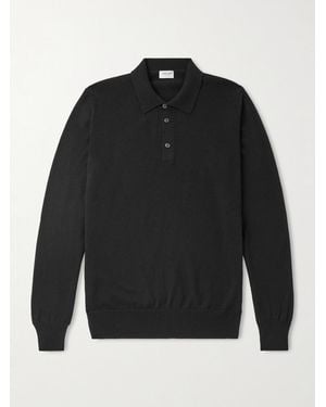 Ghiaia Cashmere Polo Shirt - Black