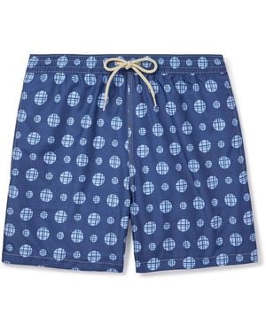 Massimo Alba Kite Straight-Leg Mid-Length Printed Swim Shorts - Blue