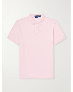 Polo Ralph Lauren Logo-Embroidered Cotton-Piqué Polo Shirt - Pink