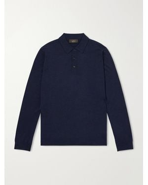 Slowear Slim-Fit Flexwool Polo Shirt - Blue