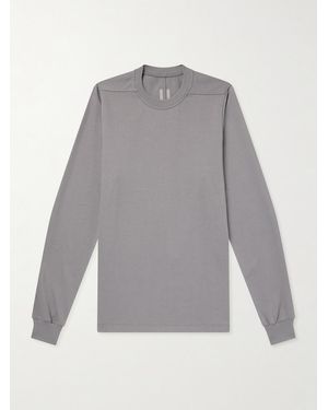 Rick Owens Crewneck Cotton-Jersey Shirt - Grey