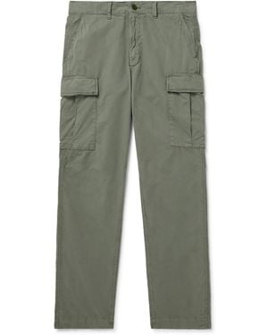 Hartford Tapered Cotton-Drill Cargo Pants - Green