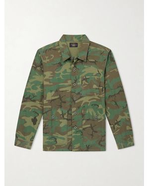 RRL Camouflage-Print Cotton-Ripstop Overshirt - Green