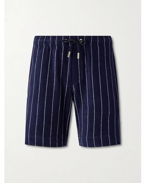 Orlebar Brown Trevone Striped Cotton-Terry Shorts - Blue