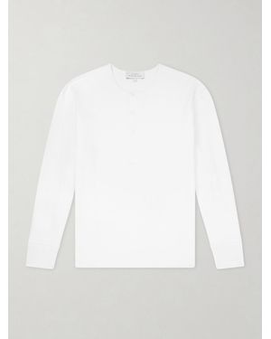 Studio Nicholson Cotton-Jersey Henley T-Shirt - White