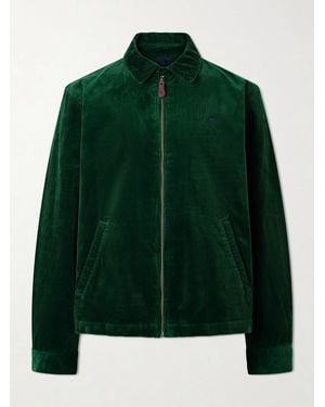 Polo Ralph Lauren Leather Trim Cotton Courduroy Jacket - Green