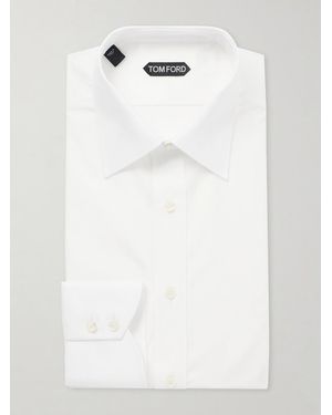 Tom Ford Cotton-Poplin Shirt - White