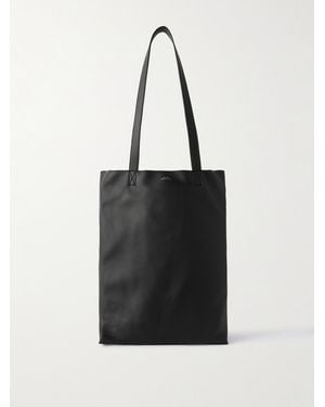 A.P.C. Maiko Full-grain Leather Tote Bag - Black