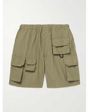 FRIZMWORKS Nyco Straight-leg Nylon And Cotton-blend Cargo Shorts - Green