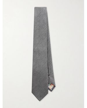 Paul Smith 8Cm Silk And Wool-Blend Tie - White