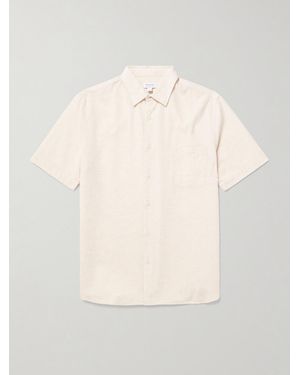 Sunspel Cotton And Linen-blend Shirt - Natural