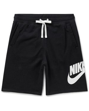 Nike Straight Leg Cotton Blend Tech Fleece Drawstring Shorts in Black for Men Lyst